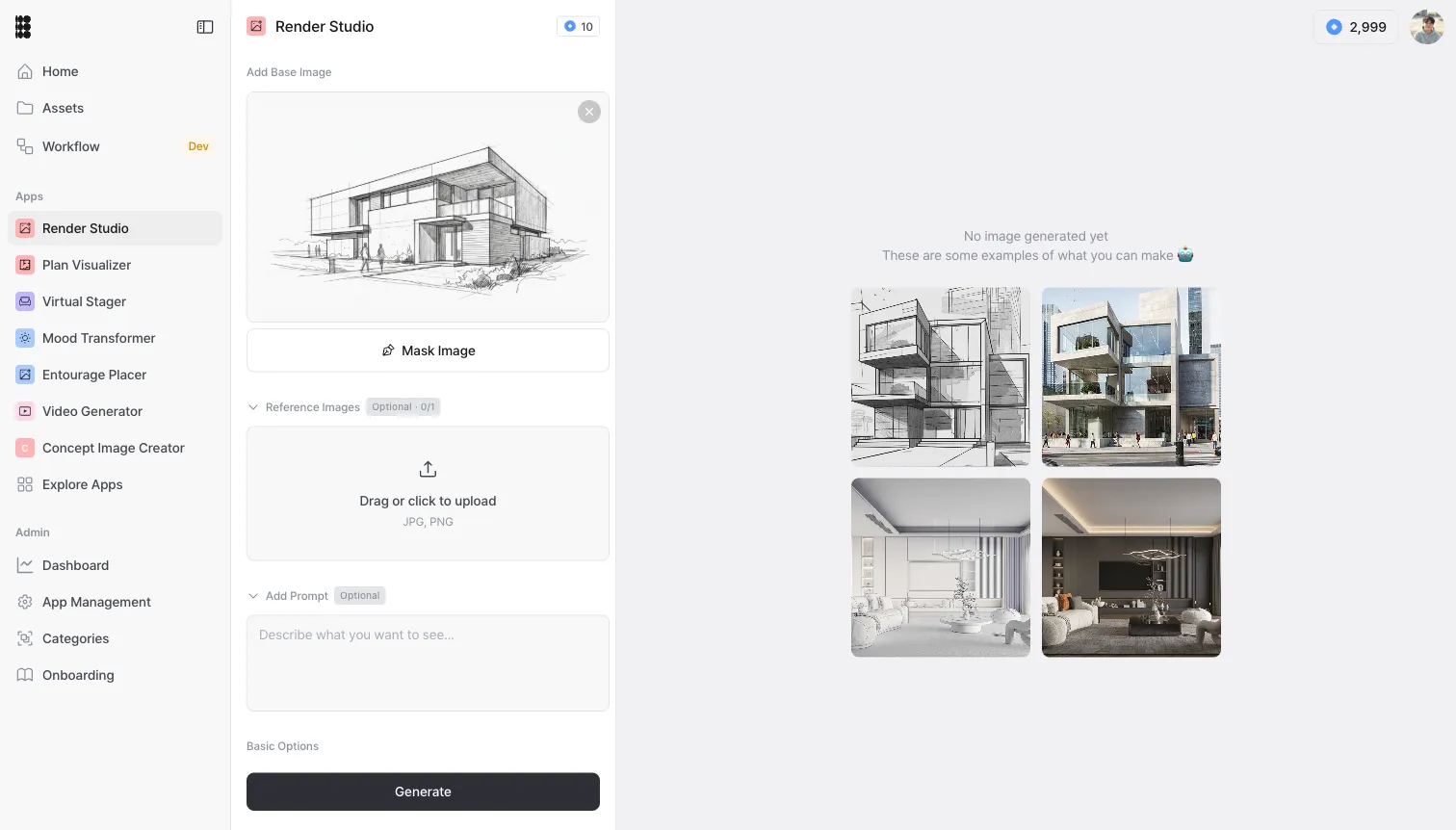 Render Studio UI